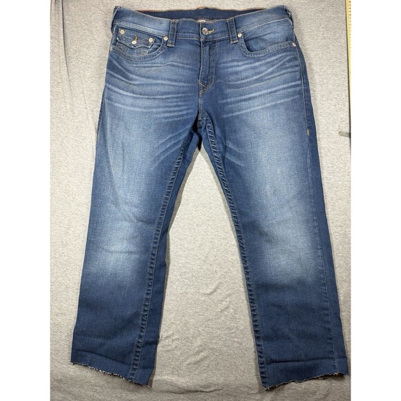 True Religion Section Skinny Flap Pocket Men’s Blue Jeans Size *ALTERED 36x26 - Picture 1 of 8